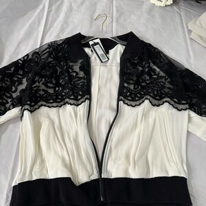 Elegant Black and White Women's Jacket